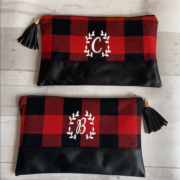 Handbags - Buffalo check custom bag w/zipper tassels